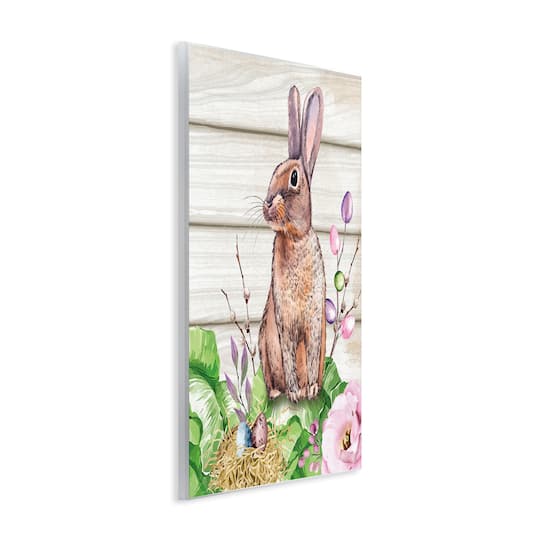 Stupell Industries Spring Flower Garden Country Rabbit Wall Plaque Art